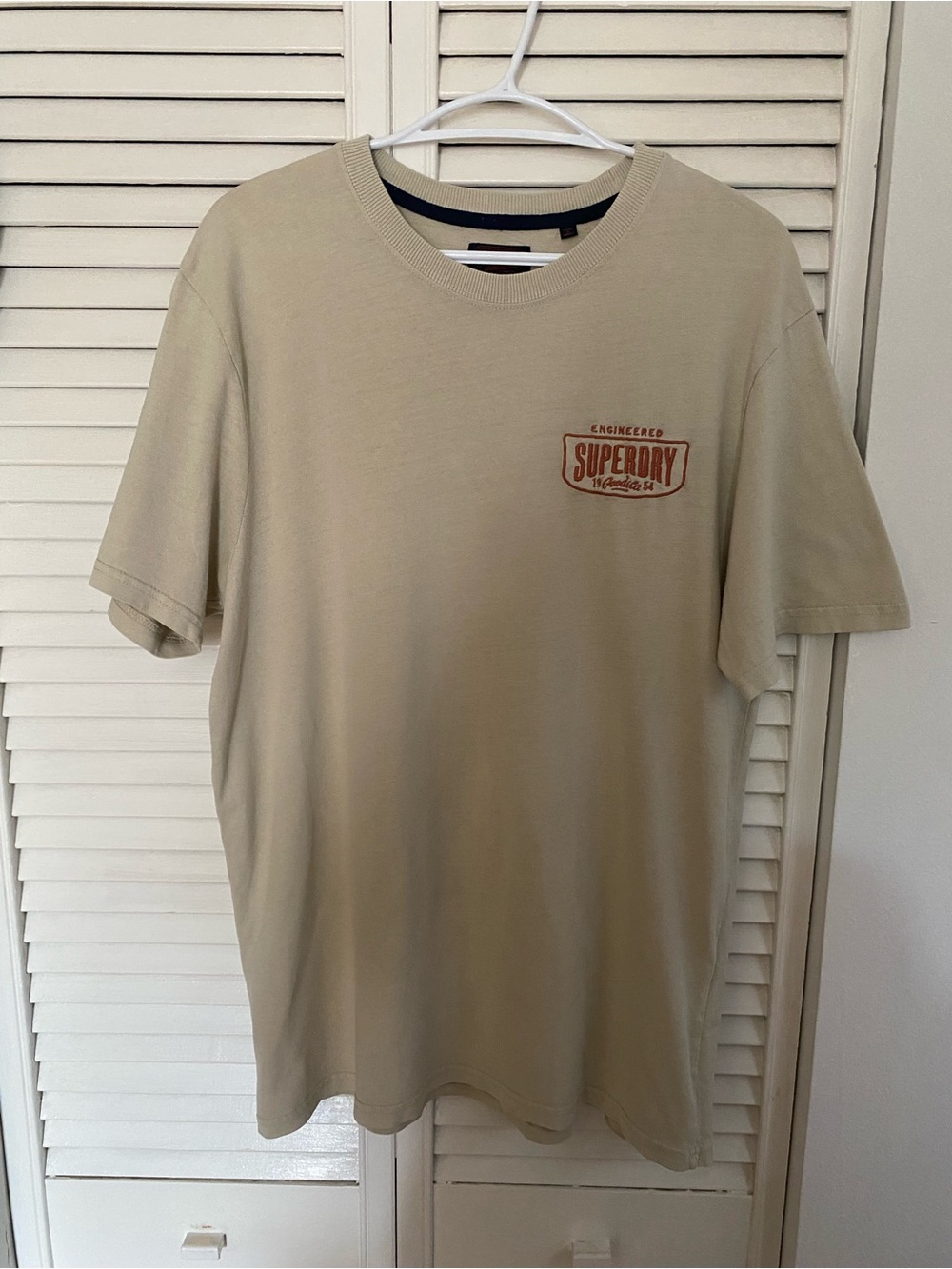 Superdry Men's Sand Beige Logo Short Sleeve Tee